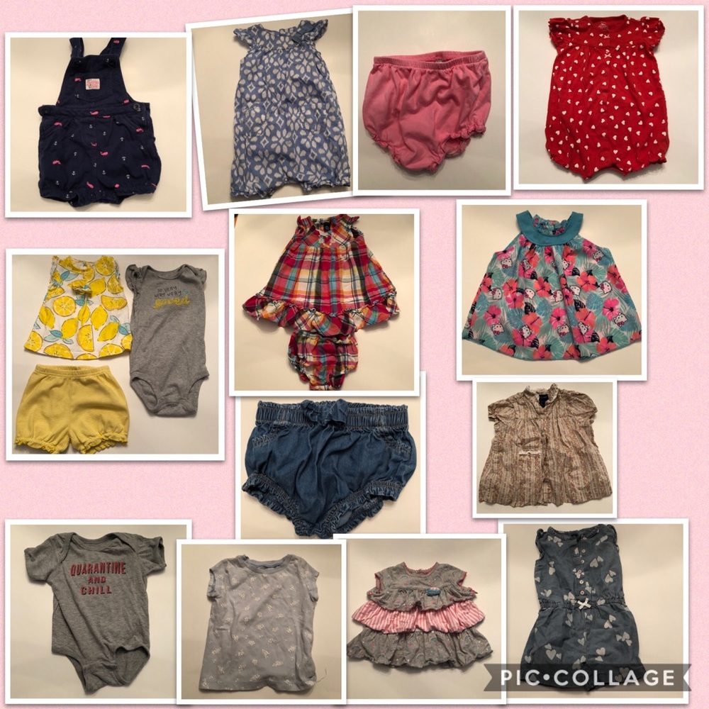 16 Piece Baby Girl Bundle 18m Carter’s, Chaps, etc